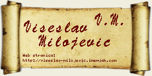 Višeslav Milojević vizit kartica